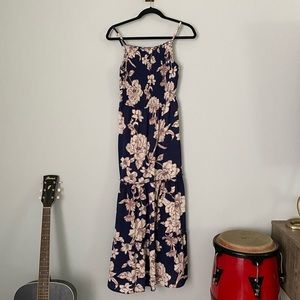 Flower tiered smocked dress